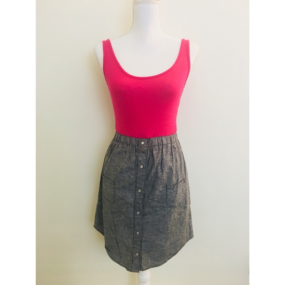 NWOT Cute Pink and Gray Mini Dress